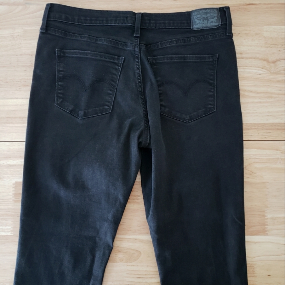 Levi's 311 Jeans Women's Size W31 L30 Skinny Black Grunge Minimalist Casual